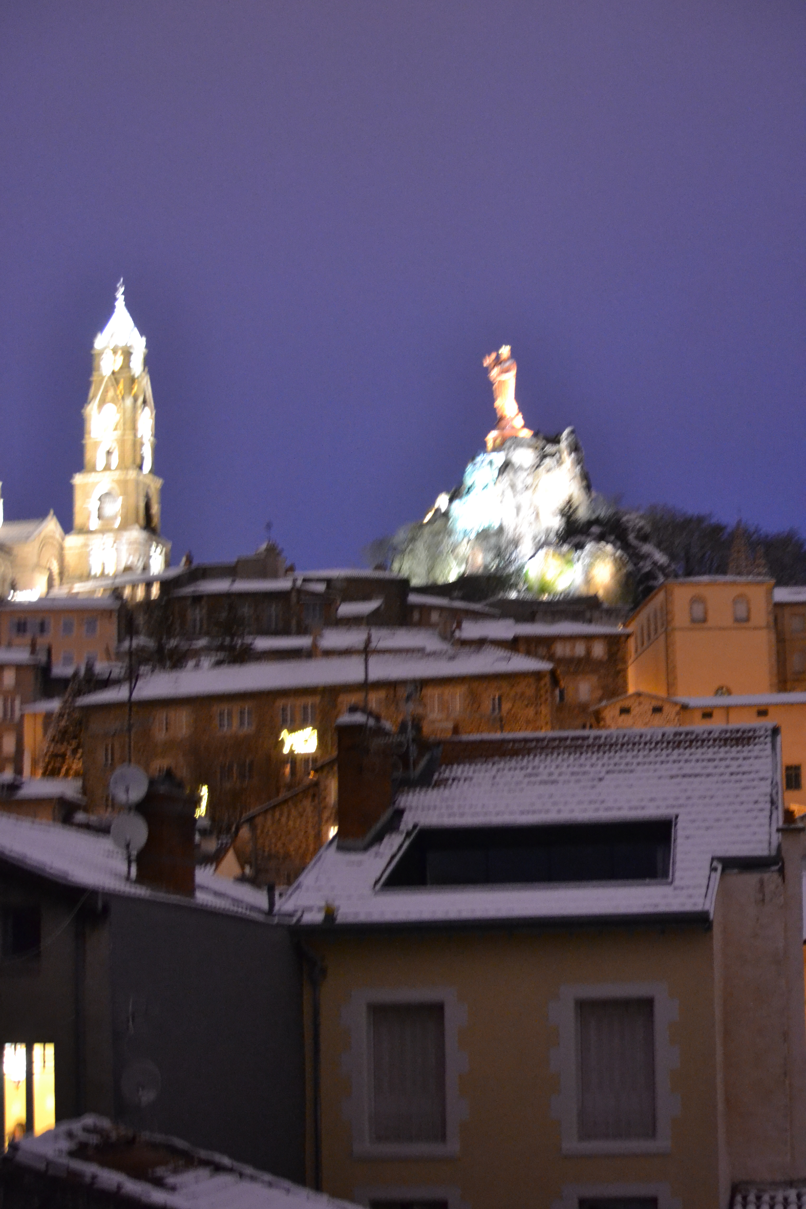 Neige et ballade au Puy-en-Velay
